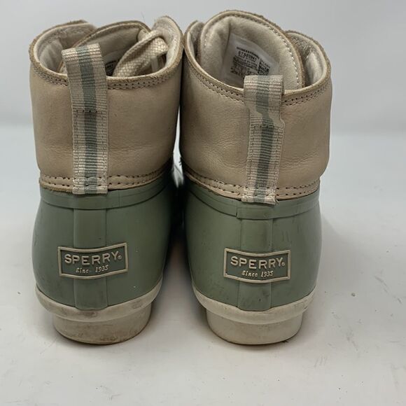 Women’s SPERRY Sage Green Duck Boot size 7.5 - Picture 2 of 9